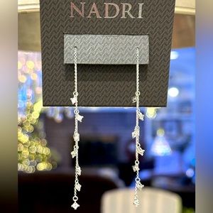 Nadri Sterling Silver Threader Earrings